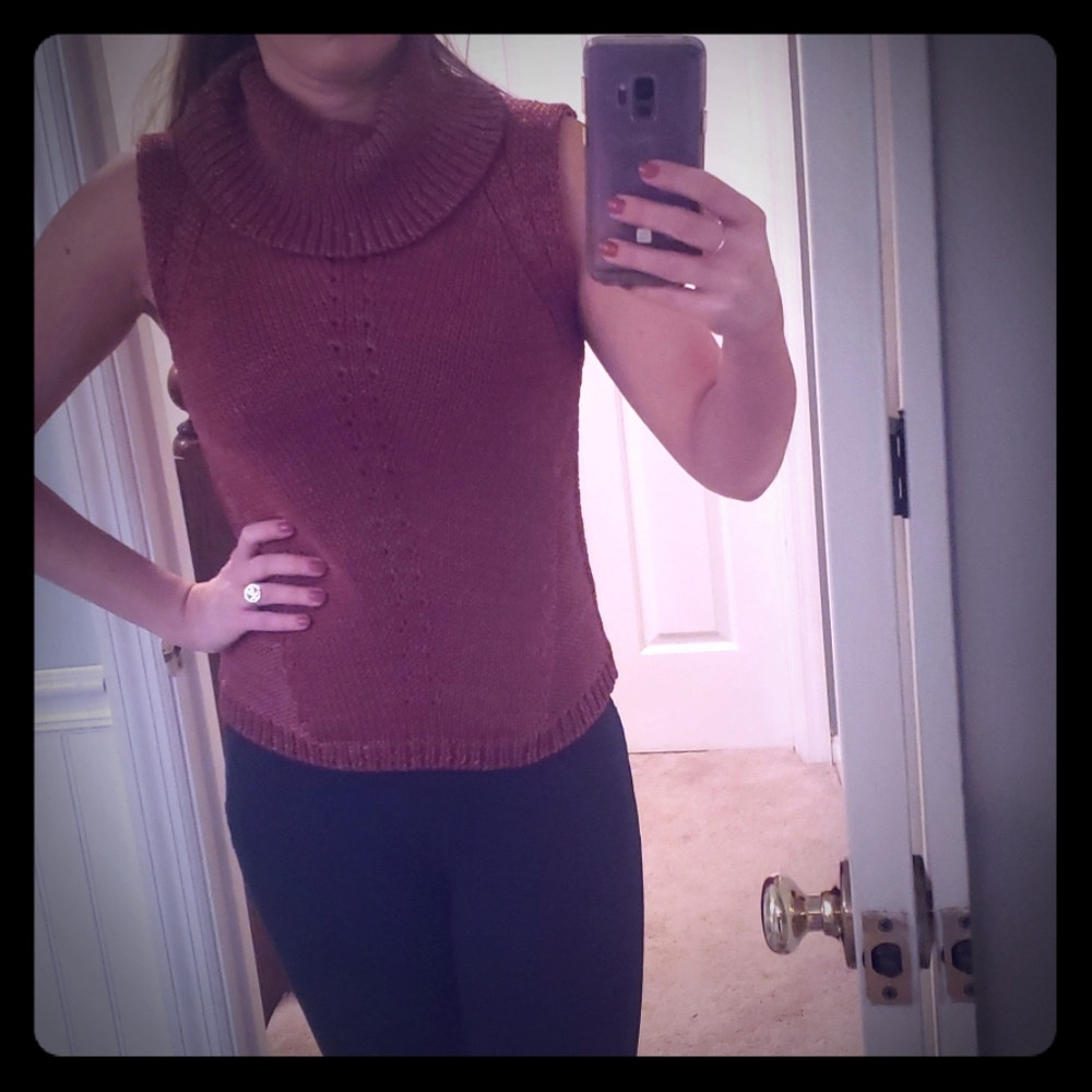 WHBM NWT sleeveless cowl neck sweater
